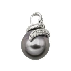 Pendentif Or blanc Perle de tahiti