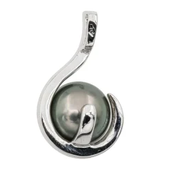 Pendentif Or blanc Perle de tahiti