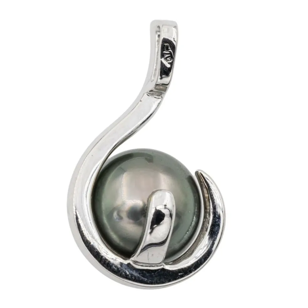Pendentif Or blanc Perle de tahiti