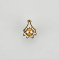 Pendentif or blanc perle de culture