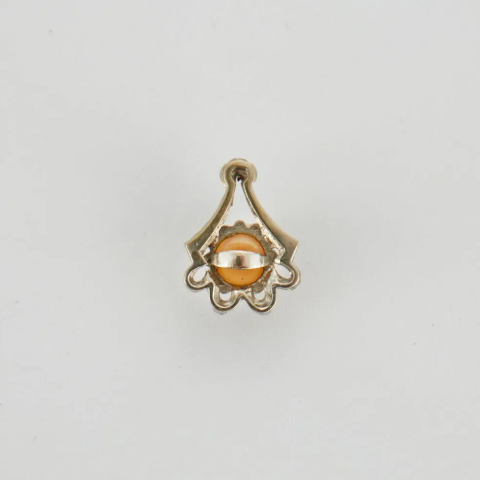 Pendentif or blanc perle de culture