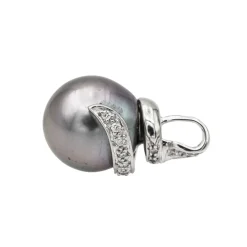 Pendentif Or blanc Perle de tahiti