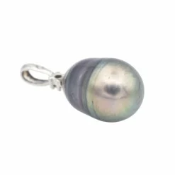 Pendentif Or blanc Perle de tahiti, Diamant