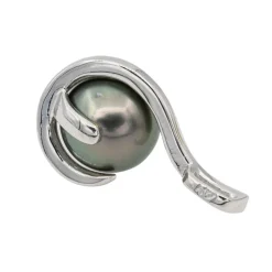 Pendentif Or blanc Perle de tahiti