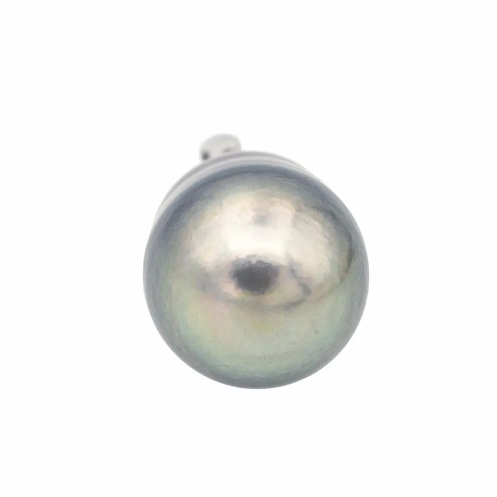 Pendentif Or blanc Perle de tahiti, Diamant