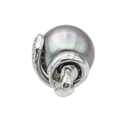 Pendentif Or blanc Perle de tahiti