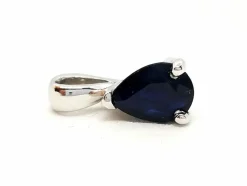 Pendentif Or blanc Saphir