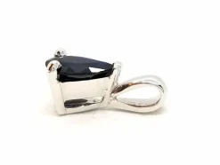 Pendentif Or blanc Saphir