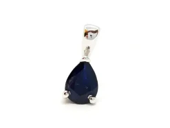 Pendentif Or blanc Saphir