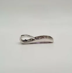 Pendentif or blanc serti de saphir rose et améthyste
