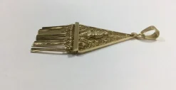 Pendentif Or Champagne Filigrané