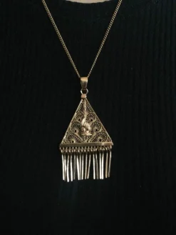 Pendentif Or Champagne Filigrané