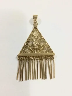 Pendentif Or Champagne Filigrané