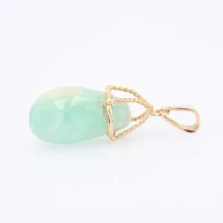 Pendentif or et amazonite
