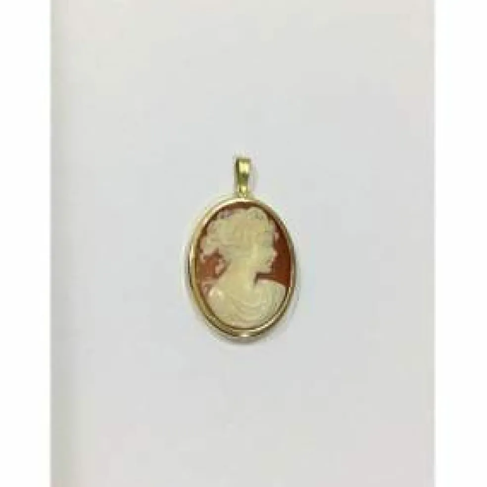 Pendentif Or Et Camée Coquillage