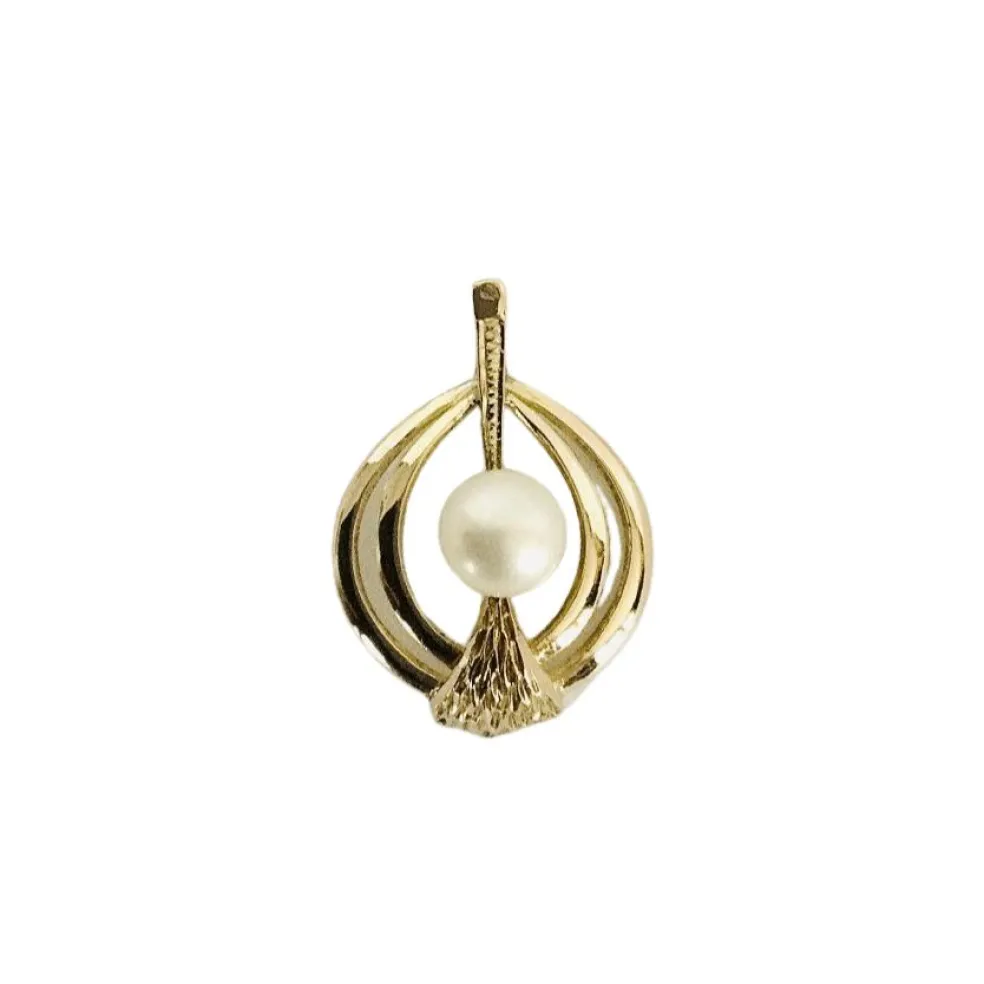 Pendentif Or Et Perle