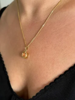 Pendentif or et topaze impériale
