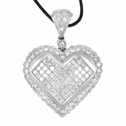 Pendentif Or gris et Diamants