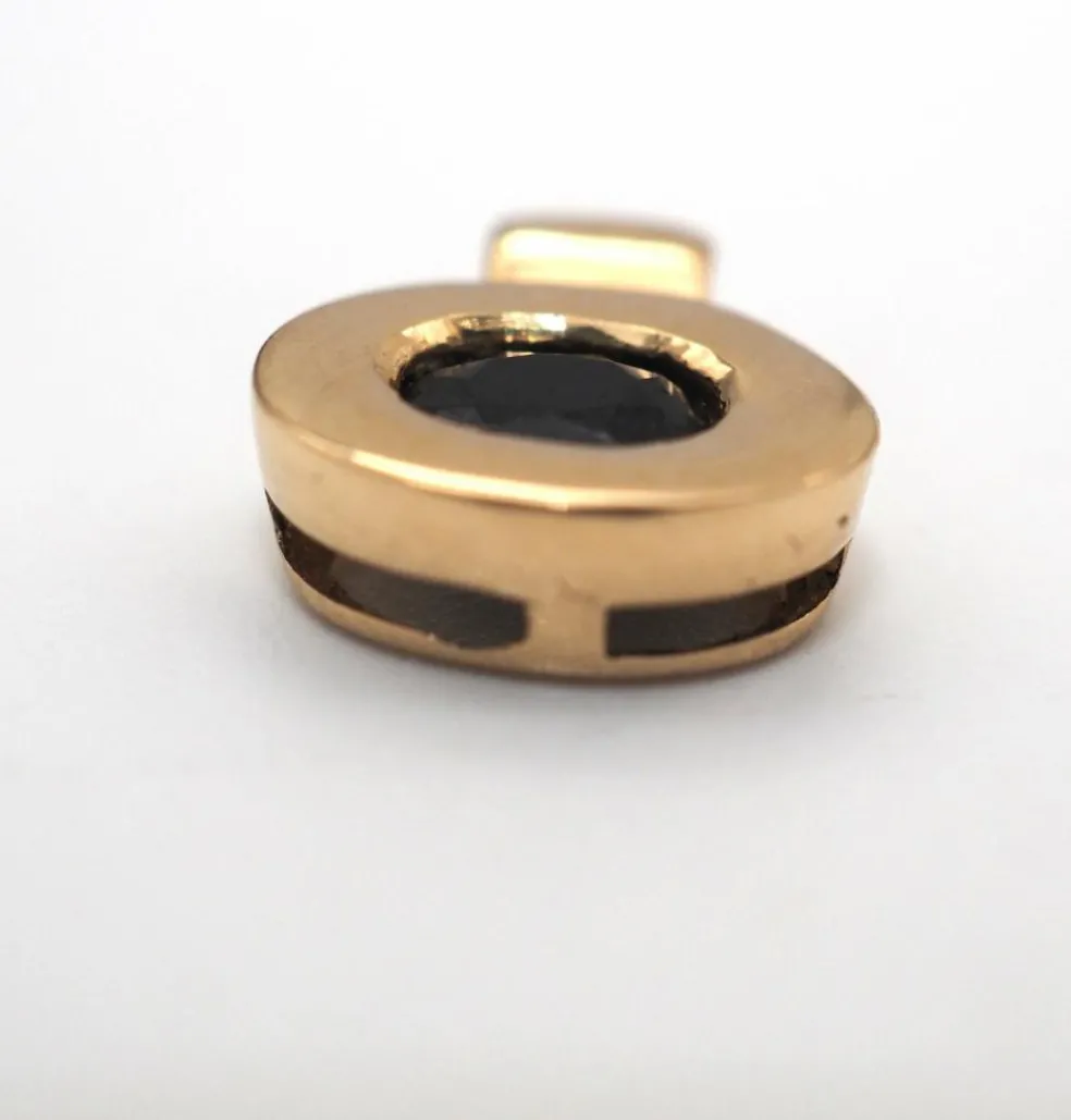 Pendentif or jaune 750 avec saphir