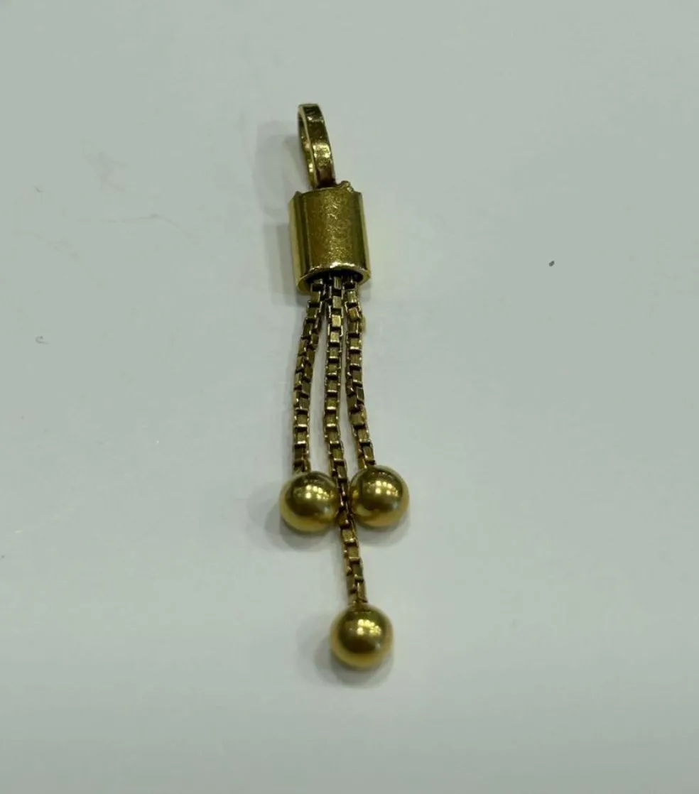 Pendentif or jaune 3 boules