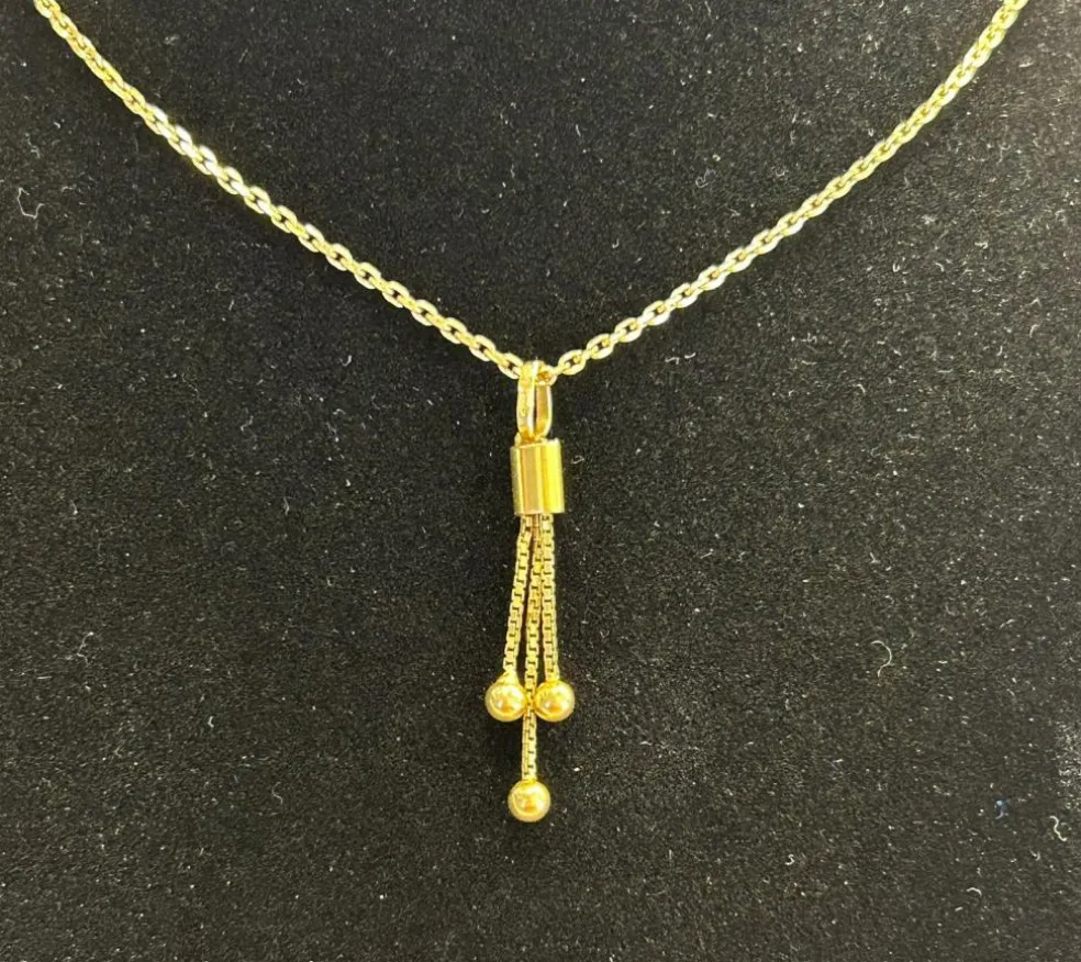 Pendentif or jaune 3 boules