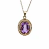 Pendentif Or jaune Améthyste ovale