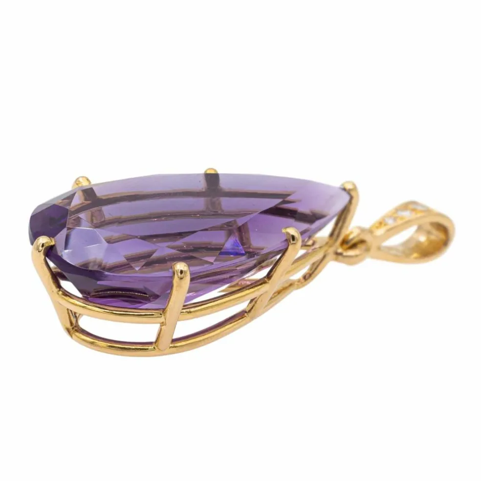 Pendentif Or jaune Améthyste