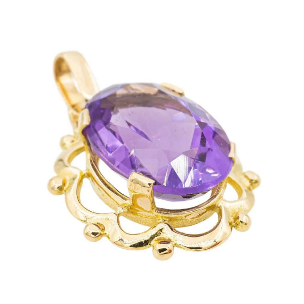 Pendentif Or jaune Améthyste
