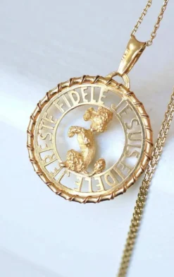 Pendentif Or jaune Caniche