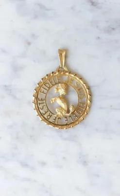 Pendentif Or jaune Caniche