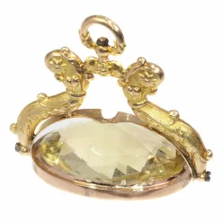 Pendentif or jaune, citrine