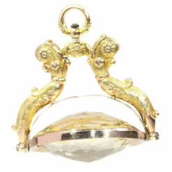 Pendentif or jaune, citrine