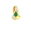 Pendentif or jaune diamants émeraude