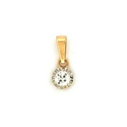 Pendentif or jaune diamant