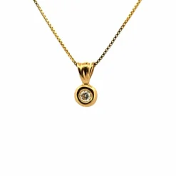 Pendentif or jaune diamant