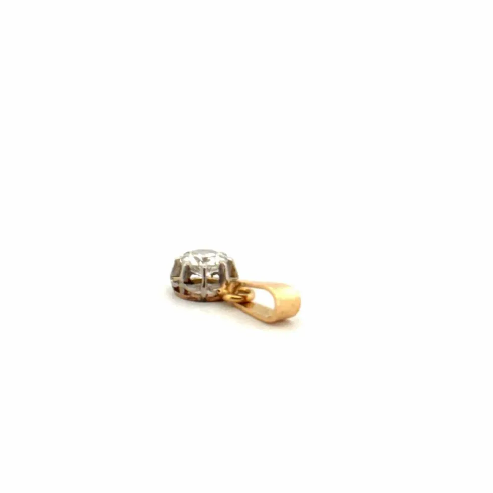 Pendentif or jaune diamant