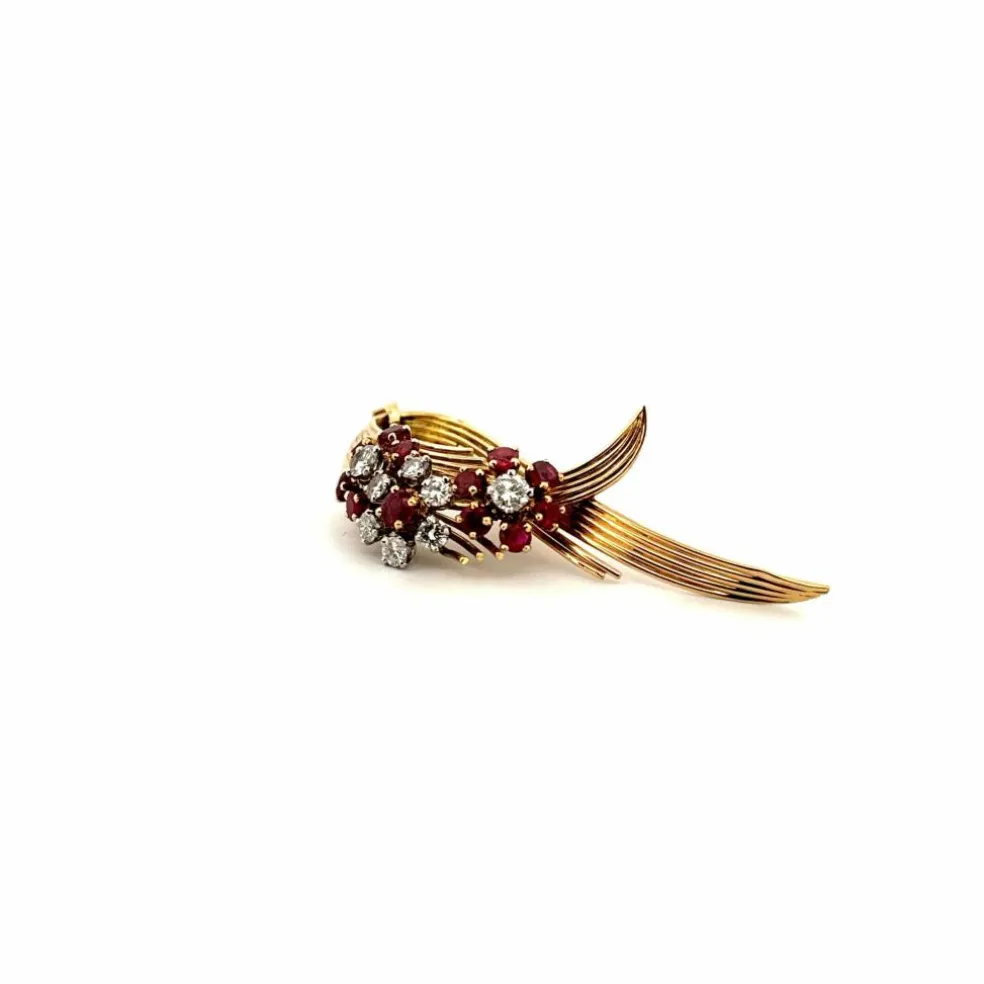 Pendentif Or Jaune Diamants Saphirs