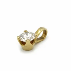 Pendentif or jaune diamant