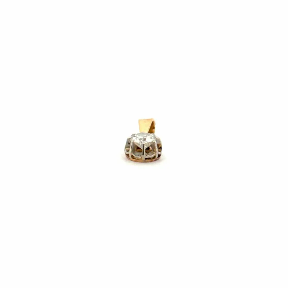 Pendentif or jaune diamant