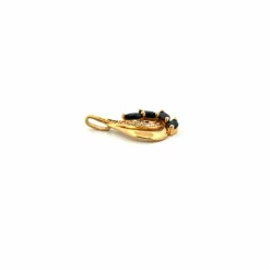 Pendentif or jaune diamants topazes