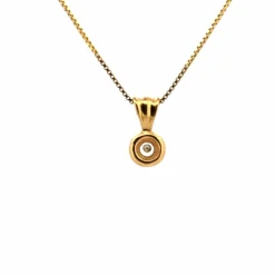 Pendentif or jaune diamant