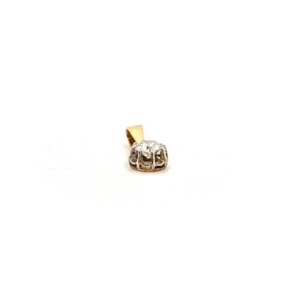 Pendentif or jaune diamant