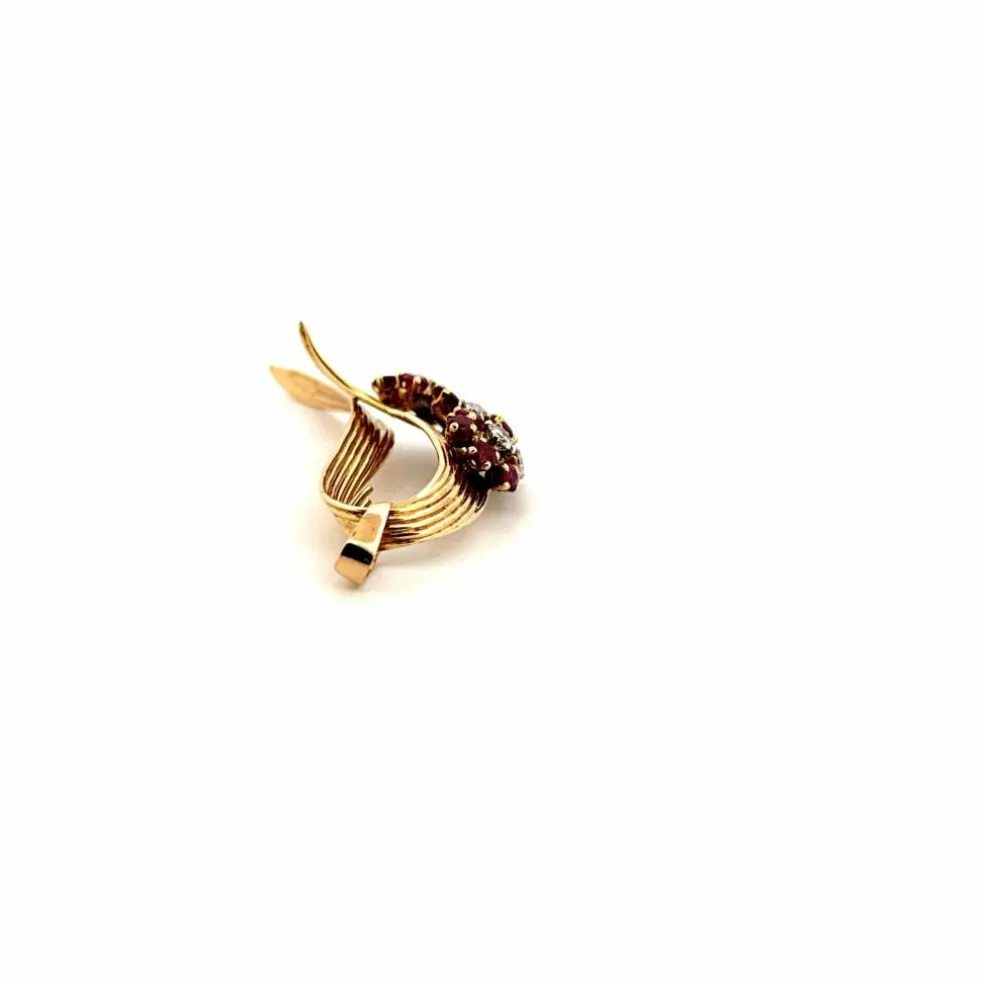 Pendentif Or Jaune Diamants Saphirs