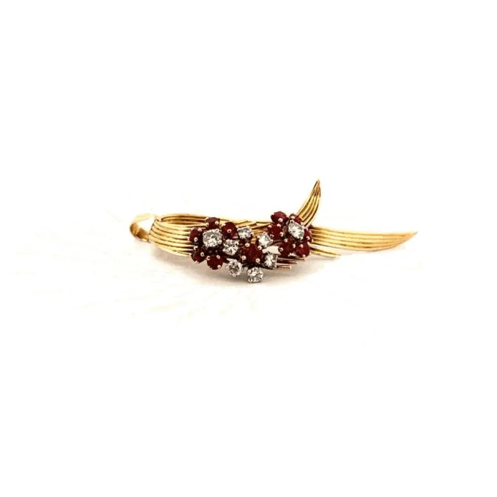 Pendentif Or Jaune Diamants Saphirs