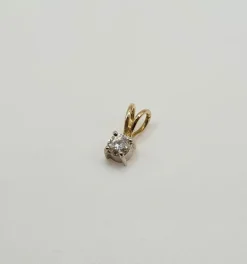 Pendentif or jaune diamant 0.25ct