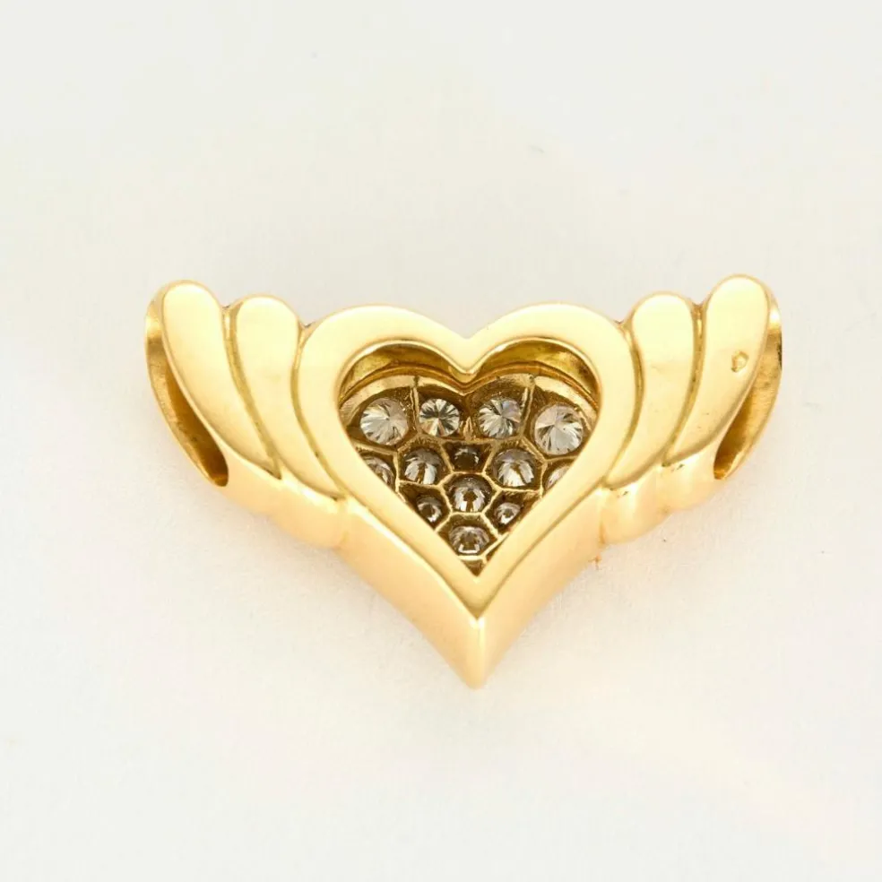 Pendentif or jaune et diamants
