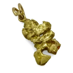 Pendentif or jaune et grenat mandarin
