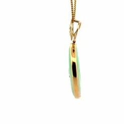Pendentif or jaune et Jade