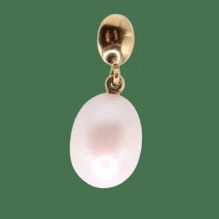 Pendentif or jaune et Perle de culture ovale