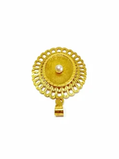 Pendentif or jaune et perle